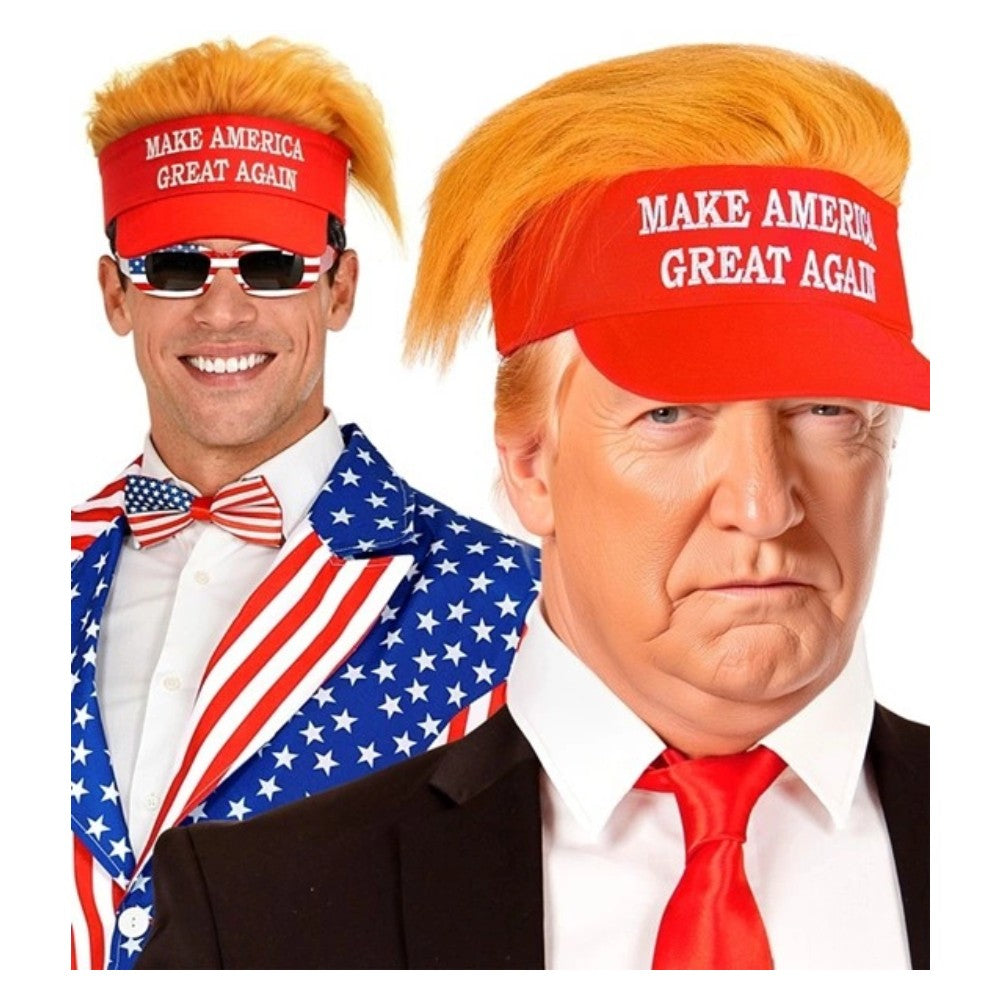 Novelty Slogan Visor with Plush Hair — view 2
