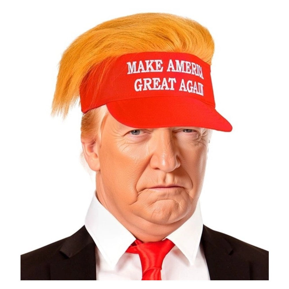 Novelty Slogan Visor with Plush Hair — view 3