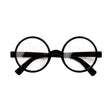 Novelty Student Glasses — A pair of thick-rimmed black plastic glasses with clear lenses and straight arms.