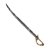 Officer's Sword — A full-length 101cm dress sword with a straight silver-effect blade and a gold-effect basket hilt.