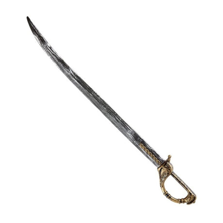 Officer's Sword — A full-length 101cm dress sword with a straight silver-effect blade and a gold-effect basket hilt.