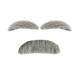 Old Man Moustache and Eyebrows Set — A grey-white bushy moustache with a matching pair of oversized eyebrows to stick above the eyes.