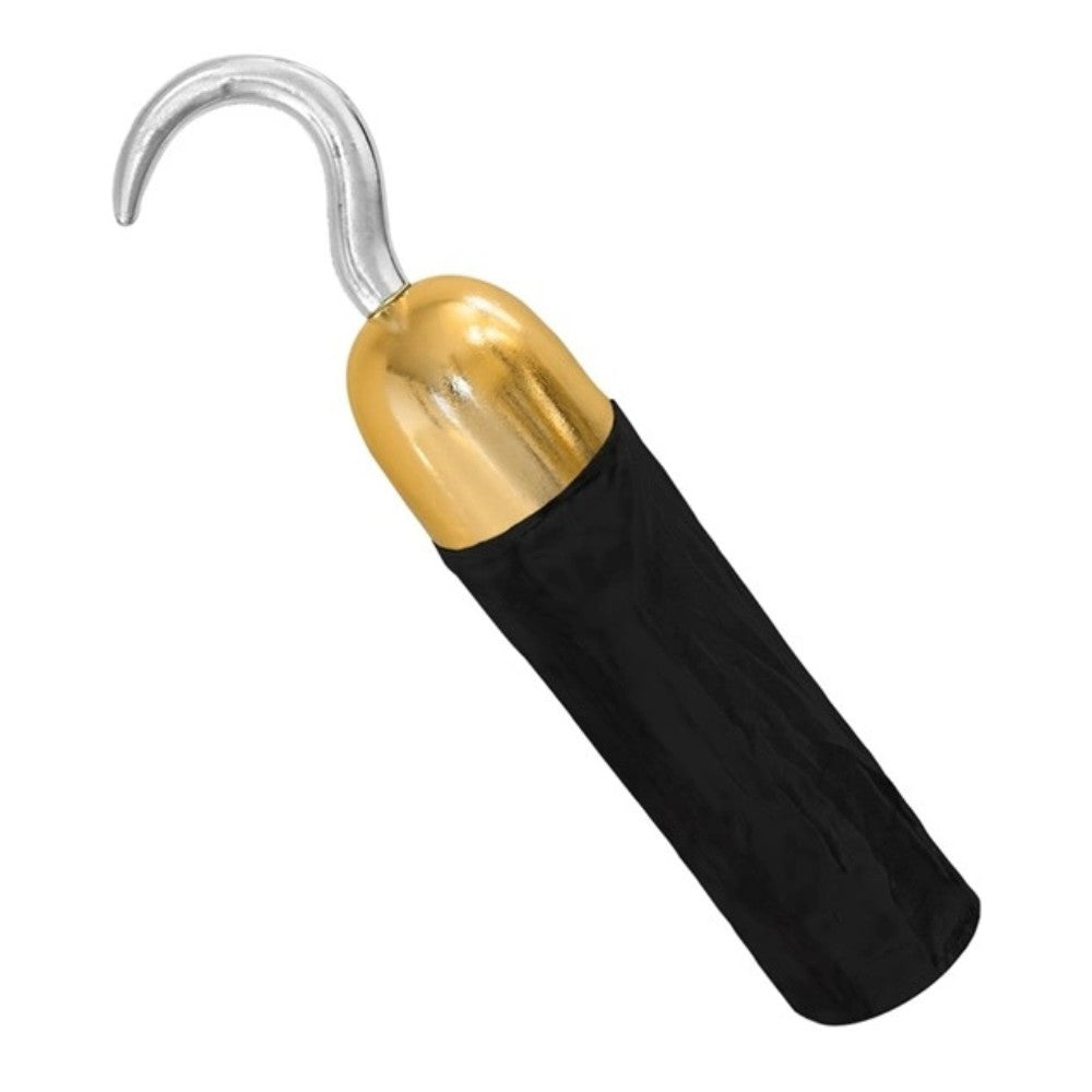 Pirate Hook Hand with Sleeve — A silver-effect curved hook set into a moulded cuff that slides over the wrist and hides the hand.