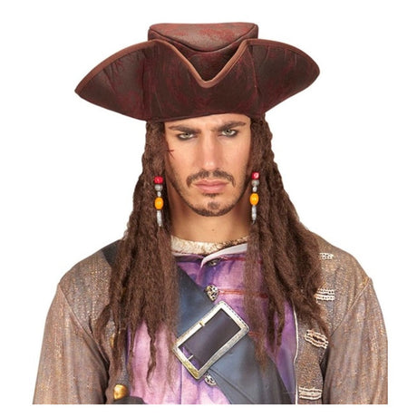 Pirate Tricorn Hat with Dreadlocks — view 2