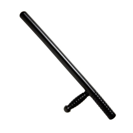 Police Tonfa Baton — A 51cm black baton with a side handle set at right angles to the shaft, in the tonfa style.