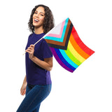 Progressive Pride Rainbow Flag, 48cm x 60cm