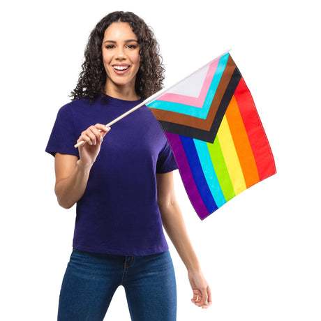 Progressive Pride Rainbow Flag, 48cm x 60cm – alternative view