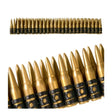 Realistic Bullet Chest Belts — Two moulded bullet belts that cross over the chest, carrying 96 dummy rounds between them.