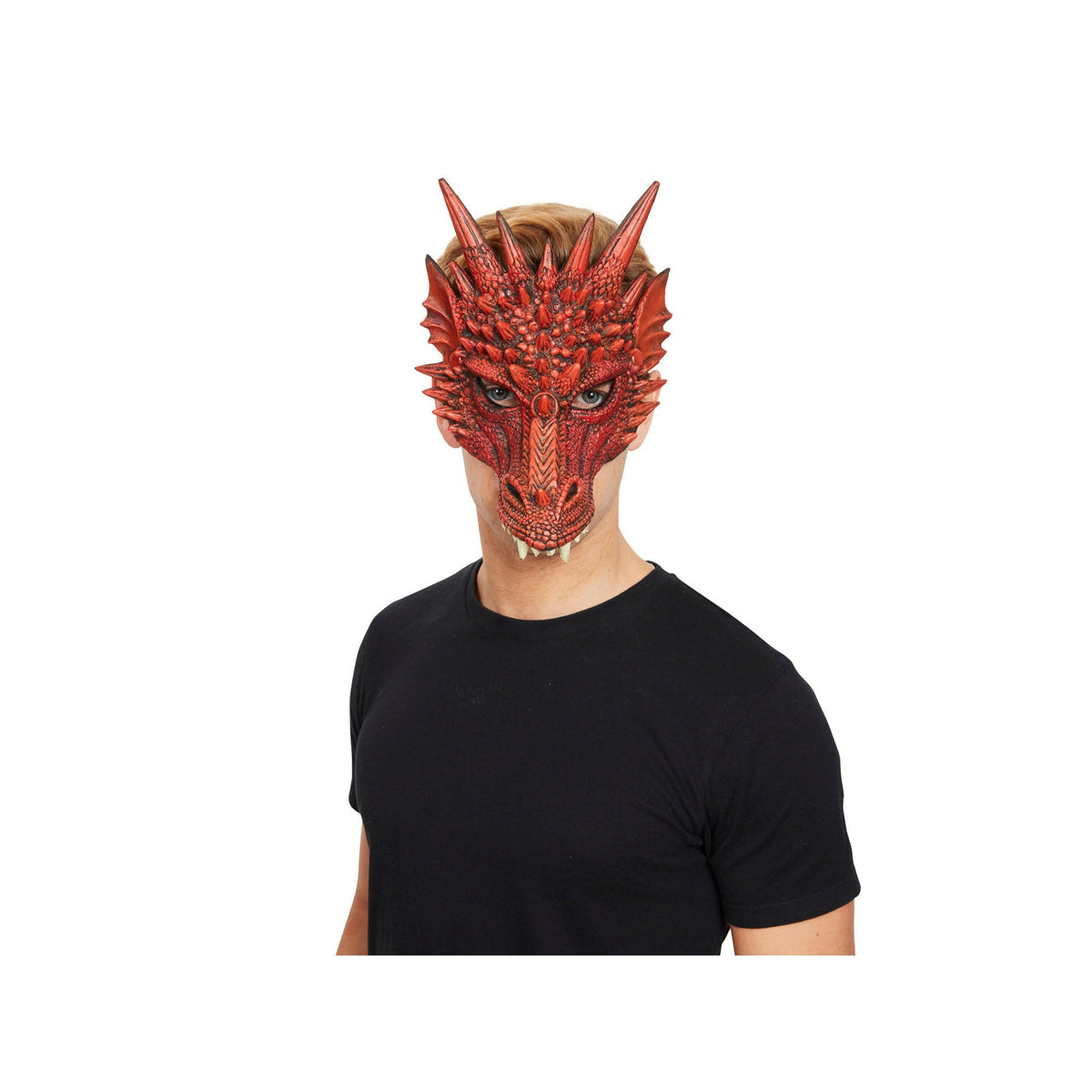 Red Dragon Half Mask – detail view