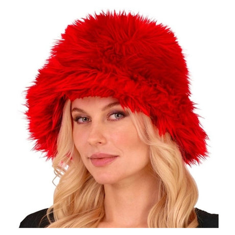 Red Plush Bucket Hat — view 3