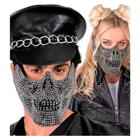 Rhinestone Skull Face Mask — view 3