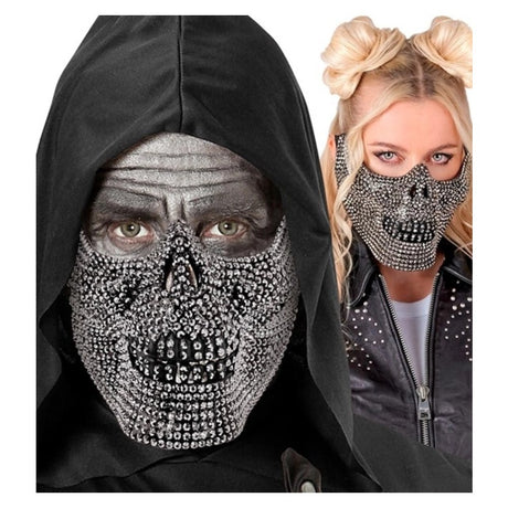 Rhinestone Skull Face Mask — view 4