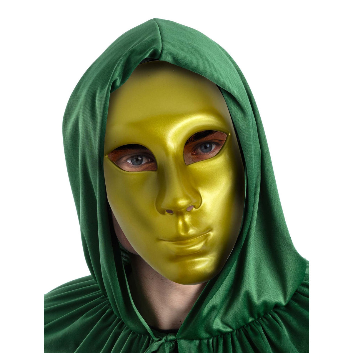 Robot Mime Masquerade Mask, Gold