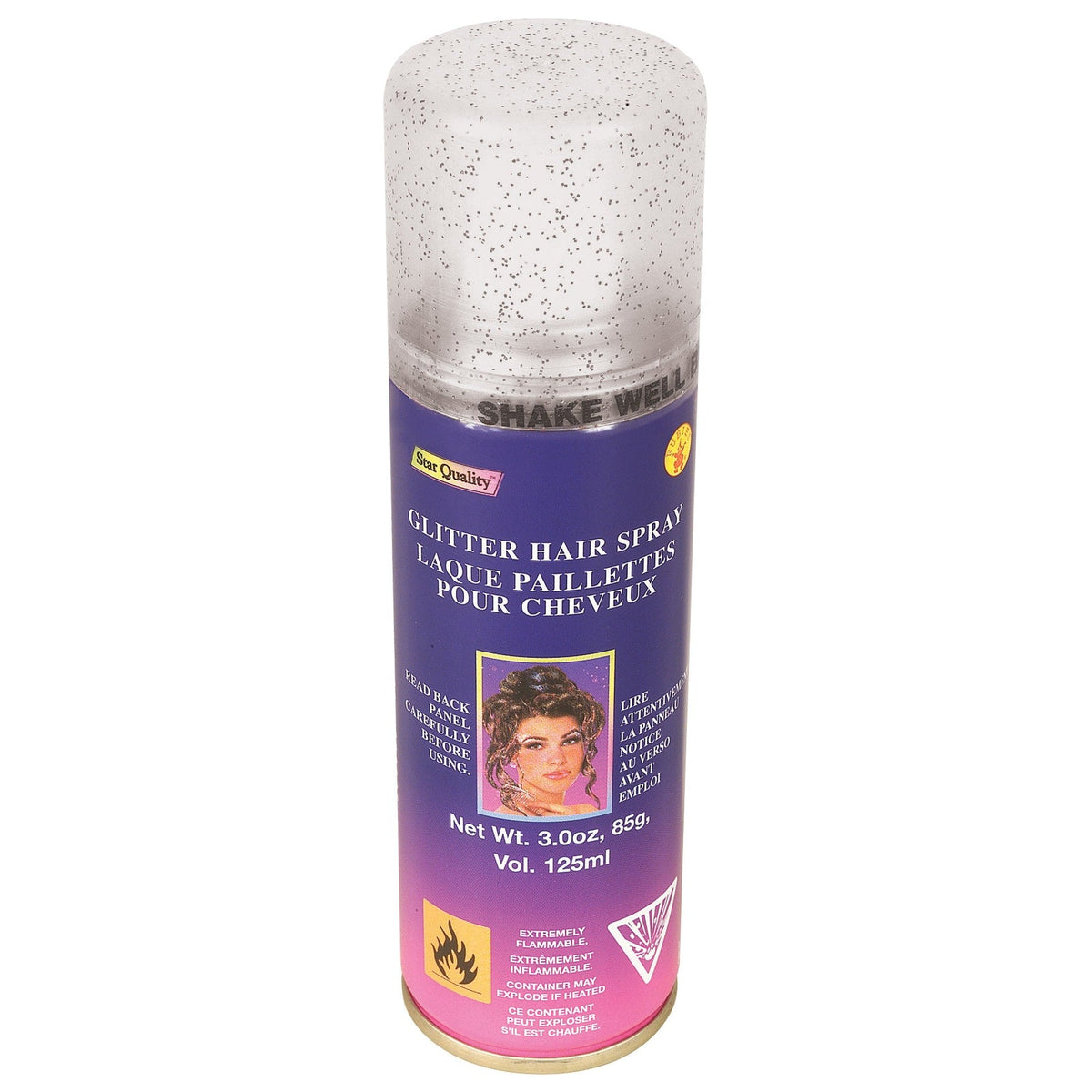 Silver Glitter Hairspray, 125ml
