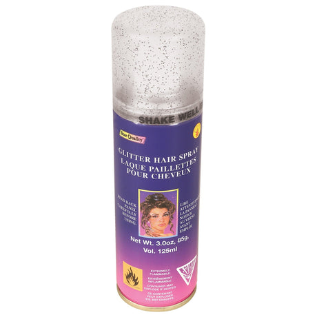 Silver Glitter Hairspray, 125ml