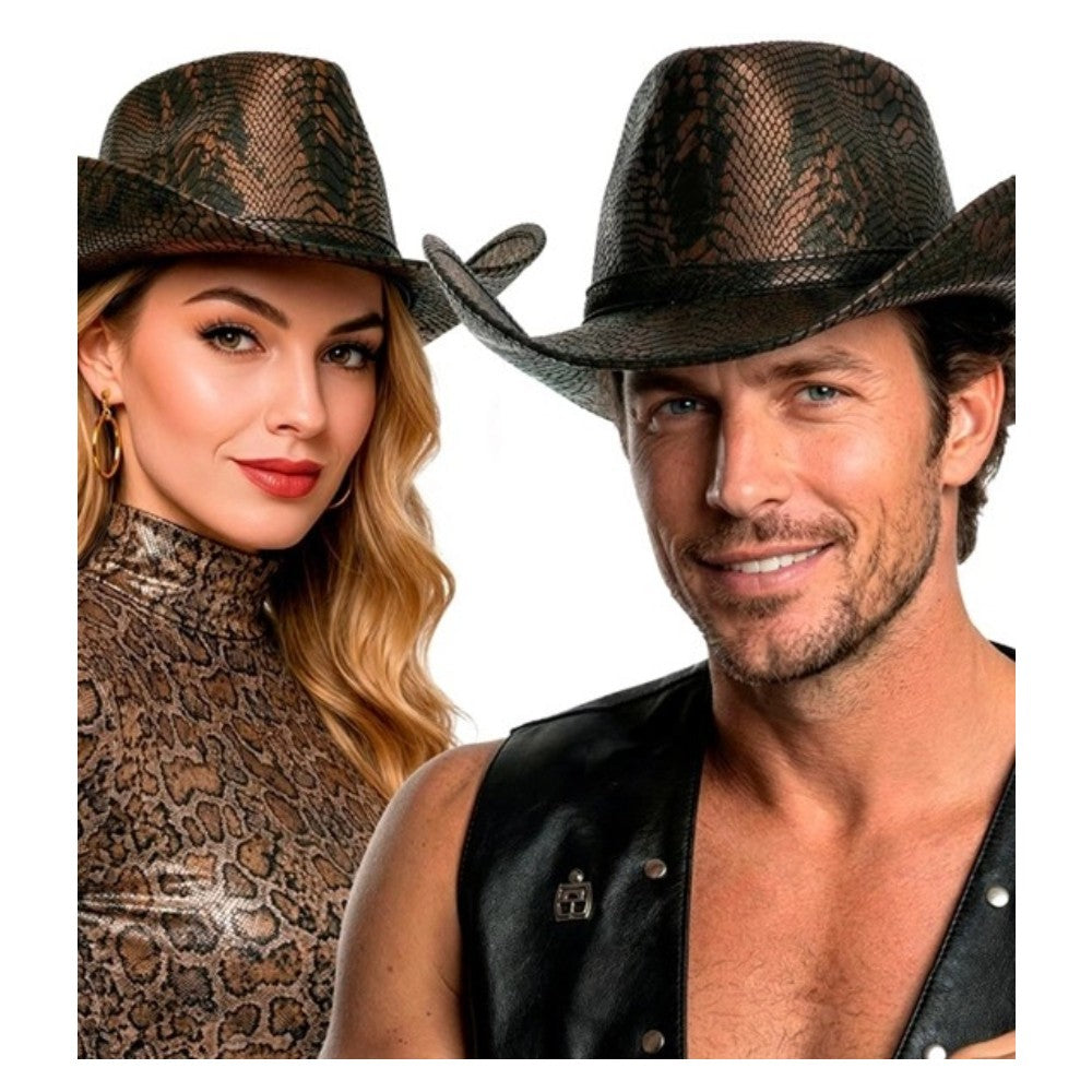 Snakeskin Print Cowboy Hat — view 2