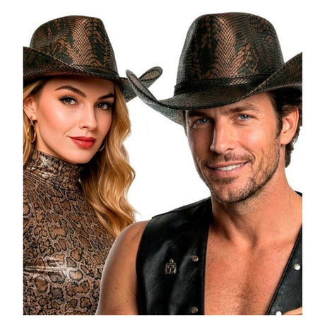 Snakeskin Print Cowboy Hat — view 2