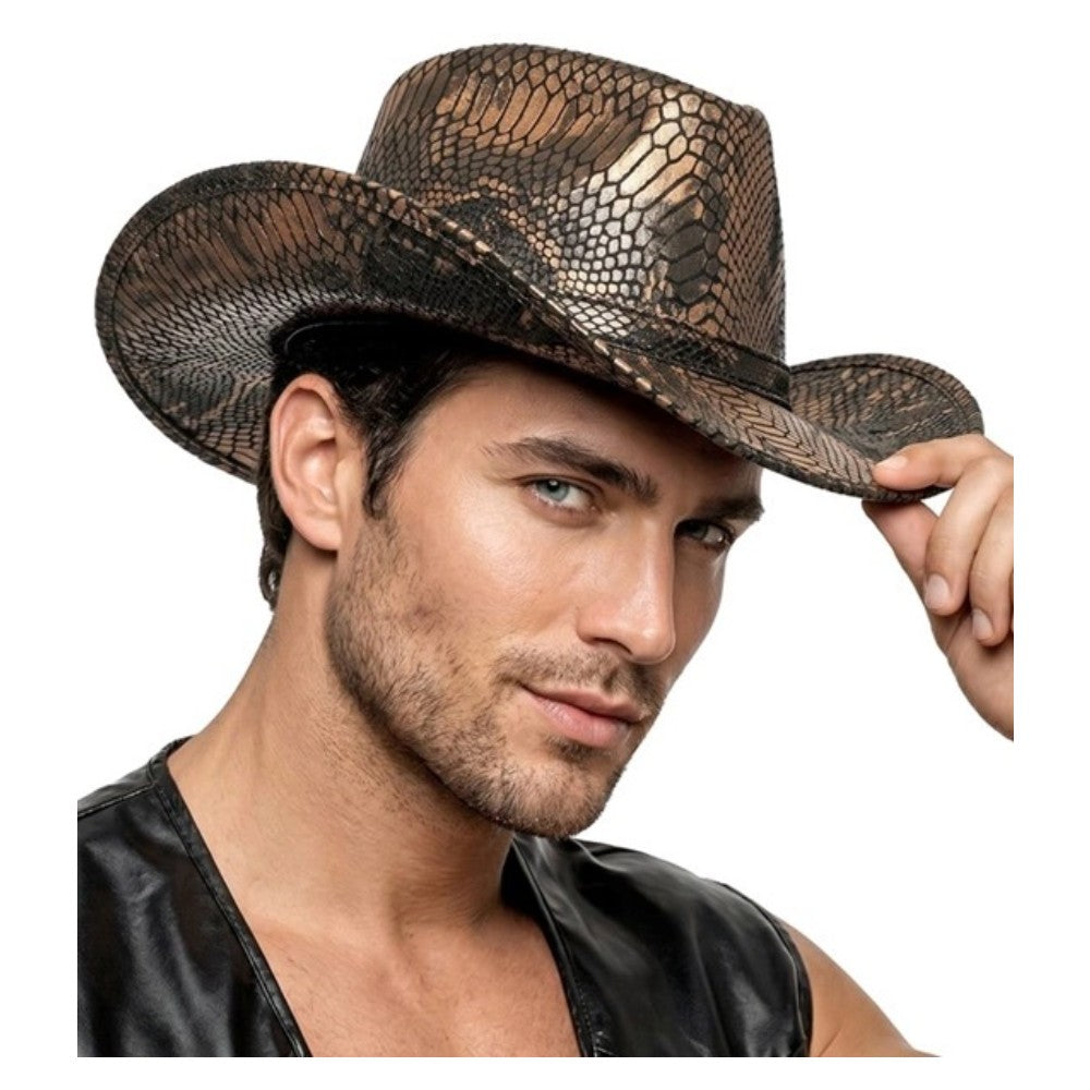 Snakeskin Print Cowboy Hat — view 3