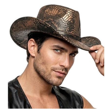 Snakeskin Print Cowboy Hat — view 3