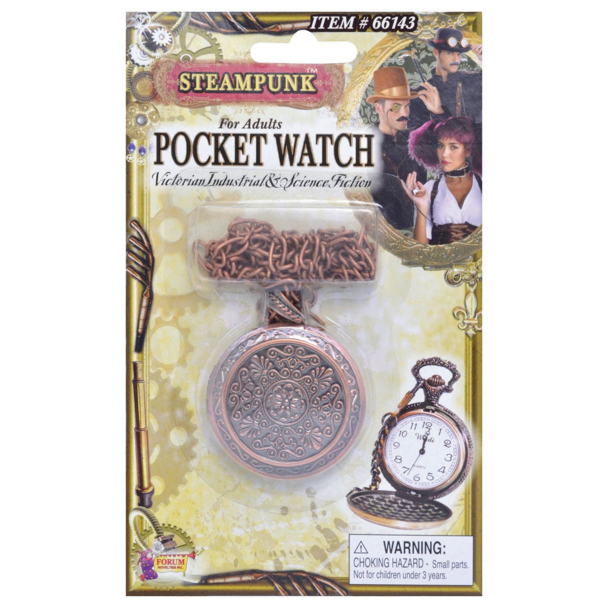 Steampunk Pocket Watch with Chain – alternative view