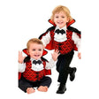 Toddler Vampire Costume with bat-print jumpsuit and attached cape