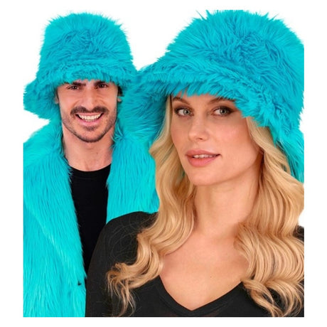 Turquoise Plush Bucket Hat — view 2