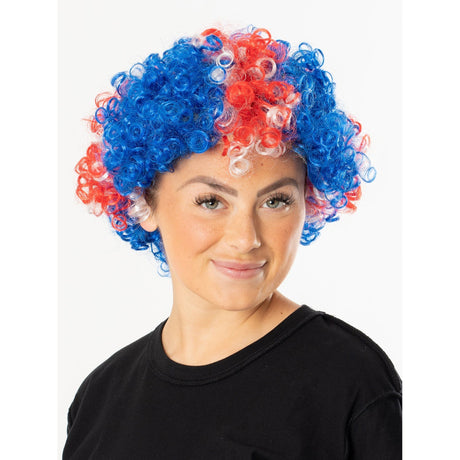 Union Jack Short Curly Wig