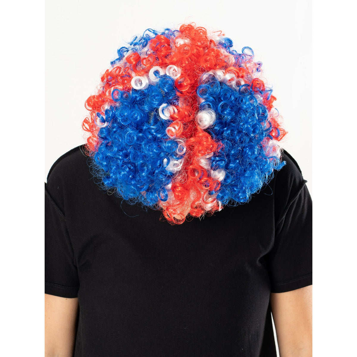 Union Jack Short Curly Wig – alternative view