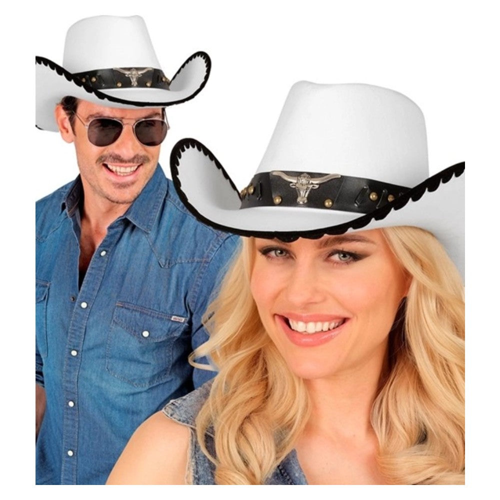 White Felt Cowboy Hat — view 2