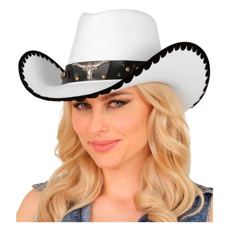 White Felt Cowboy Hat — view 3