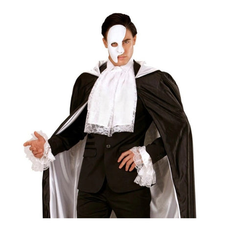 White Half Face Masquerade Mask — view 4