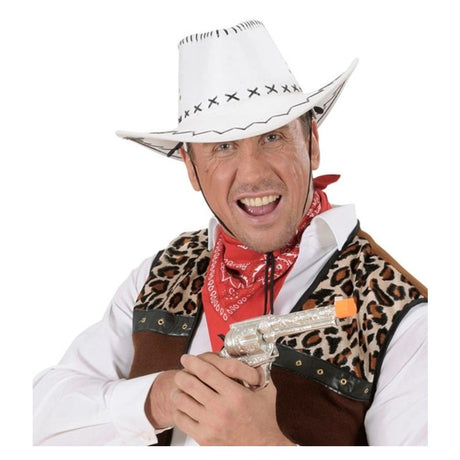White Suede Look Cowboy Hat — view 3