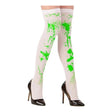 Women's Toxic Green Blood Thigh Highs — Halloween tights for women