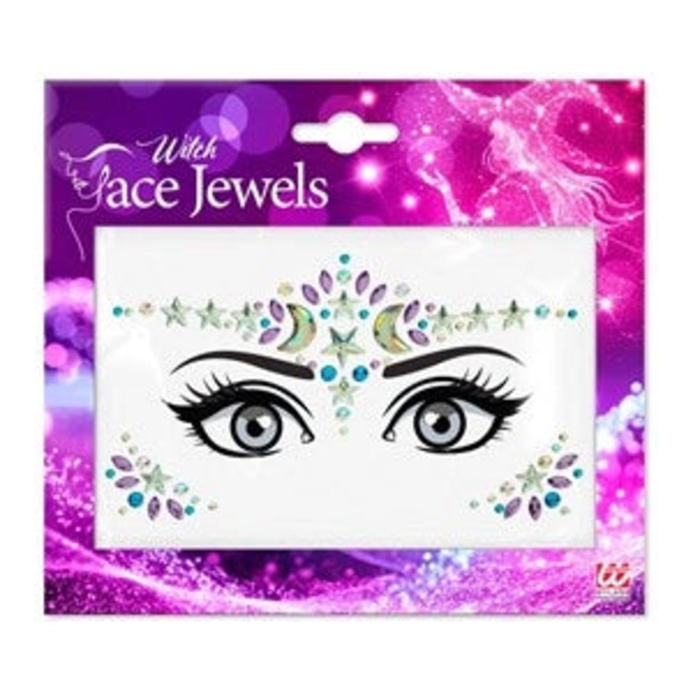 Women's Witch Face Jewels — self-adhesive face jewels for women